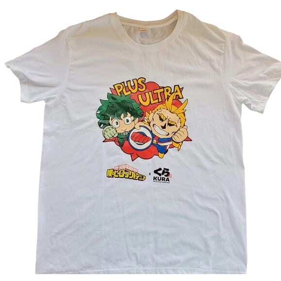 Sugar-T Other - Kura Sushi x My Hero Academia White Special Giveaway T-Shirt size L NEW Sealed